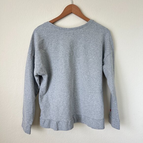 BedHead Pajama Top Womens Medium Mon Amour Sweatshirt Pink Heart Embroidered M - Picture 6 of 7